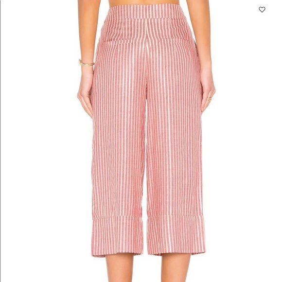Revolve Tularosa Culotte Pants Strips Pink and Gold - Picture 2 of 13